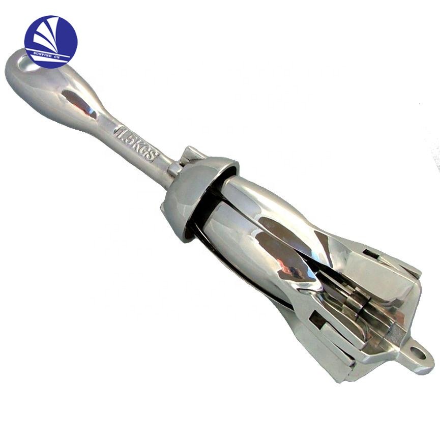 316 MARINE STAINLESS STEEL FOLDING GRAPNEL ANCHOR 0.7 KG-Kayak/Boat/Jet Ski/Canoe